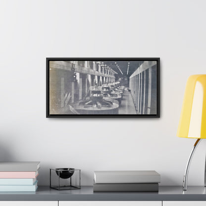 Boulder Dam Powerhouse Gallery Canvas Wraps Horizontal Frame 20″ x 10″ Black 1.25"