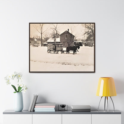Milk Man Gallery Canvas Wraps Horizontal Frame 40″ x 30″ Walnut 1.25"