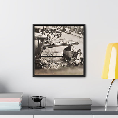 Concrete Worker Gallery Canvas Wraps Square Frame 16″ x 16″ Premium Gallery Wraps (1.25″) Black