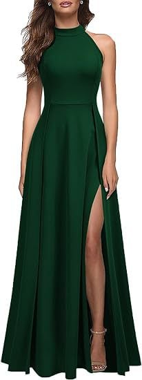 Chic Womens Halter Party Dress - - dress