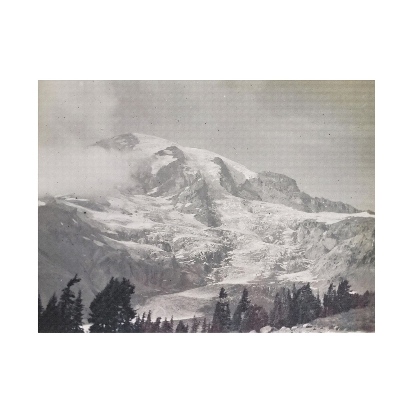 Mount Rainier Satin Canvas, Stretched