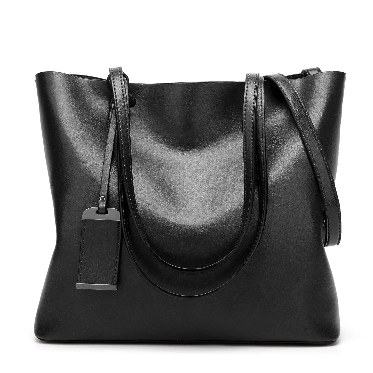 PU Leather Large Capacity Handle Shoulder Bag for Women