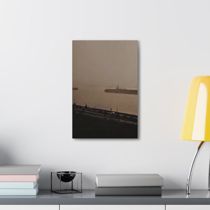 Navy Day New York Hudson River October 27th 1945 War Ships Canvas Gallery Wraps 12" x 18" 1.25"