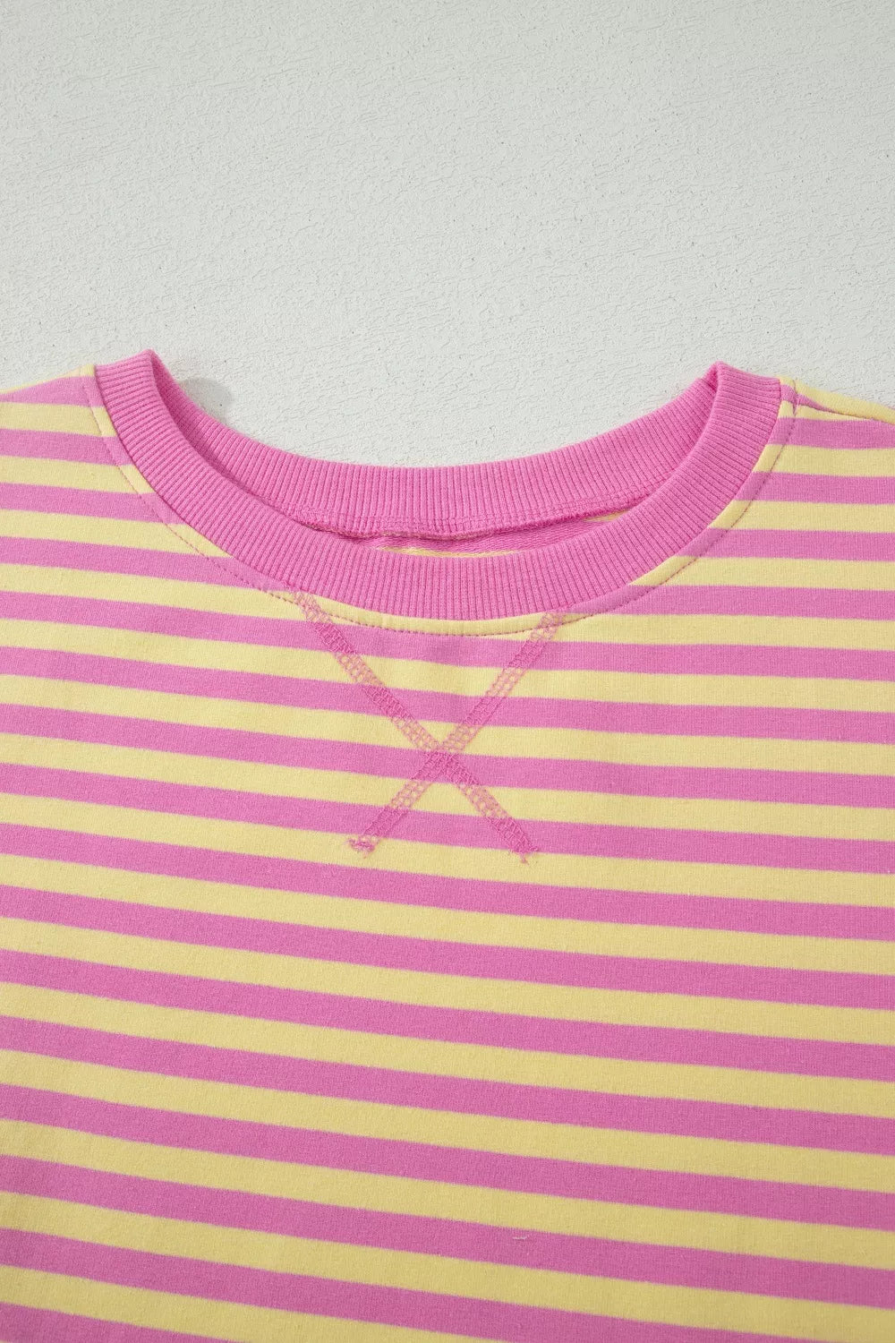 Striped Round Neck Tee and Shorts Casual Set- Shopimist- {{Product type}}