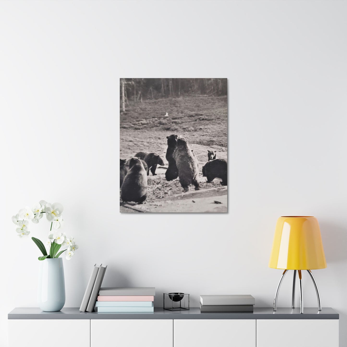 Yellowstone Grizzly Bears Stretched Canvas