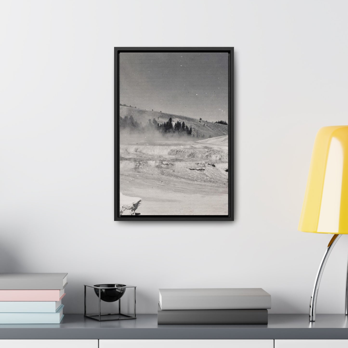 Mammoth Hot Springs Gallery Canvas Wraps, Vertical Frame