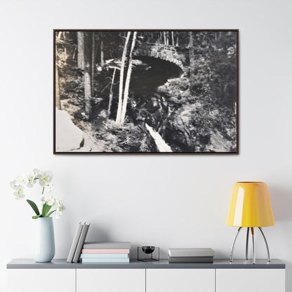 Narada Falls Yellowstone Gallery Canvas Wraps Horizontal Frame 48″ x 32″ Walnut 1.25"