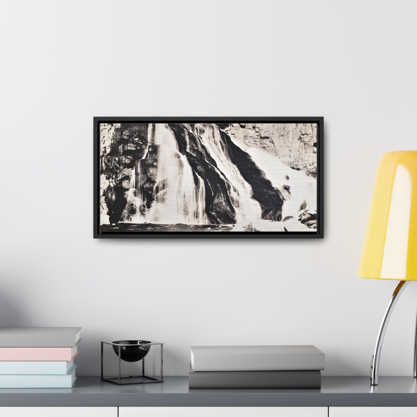 Gibbon Falls Yellowstone Gallery Canvas Wraps, Horizontal Frame