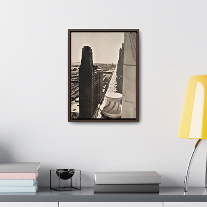 Michigan Ave Chicago Gallery Canvas Wraps Vertical Frame 12″ x 16″ Premium Gallery Wraps (1.25″) Walnut