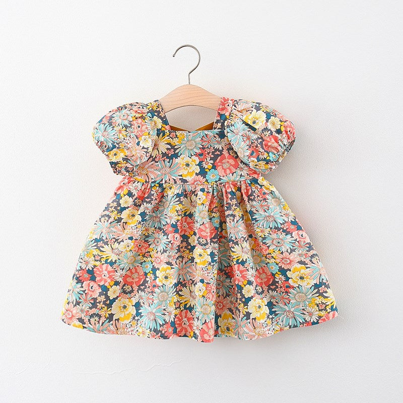 Summer Floral Princess Dress - - dress