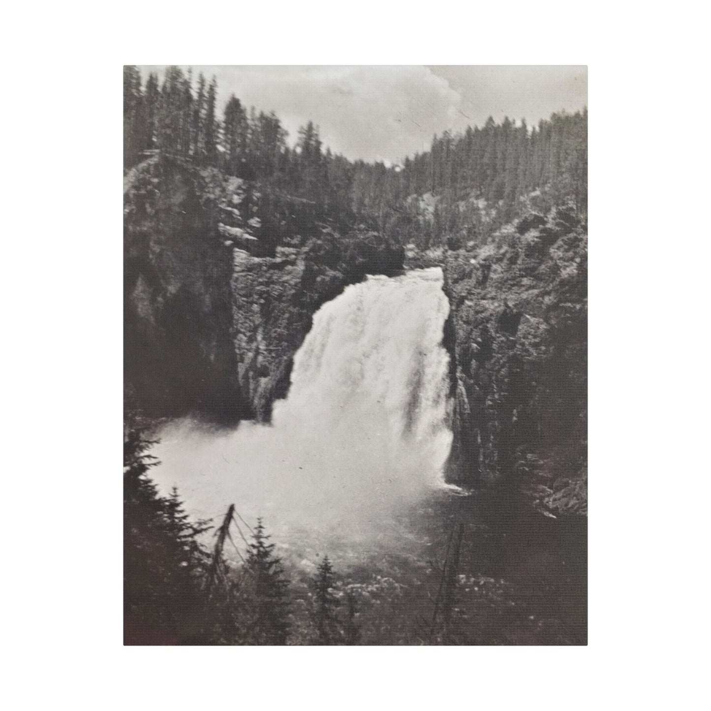 Upper Falls Yellowstone Satin Canvas, Stretched