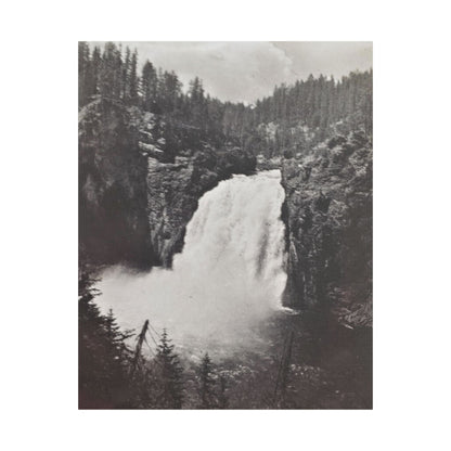 Upper Falls Yellowstone Satin Canvas Stretched 24" x 30" (Vertical) 1.5"