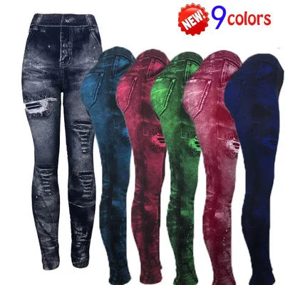 Ladies Floral Jeans