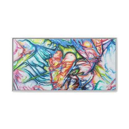 Multi-Color Abstract Framed Canvas Art Print - Kia Day Design