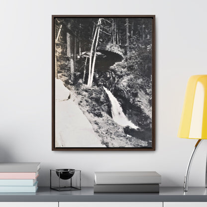 Narada Falls Yellowstone Gallery Canvas Wraps Vertical Frame 18″ x 24″ Premium Gallery Wraps (1.25″) Walnut