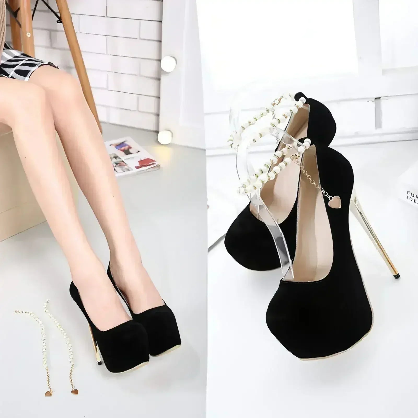 High Heel Platform Pumps - Comfort Stilettos - Work to Party Shoes - - Heels