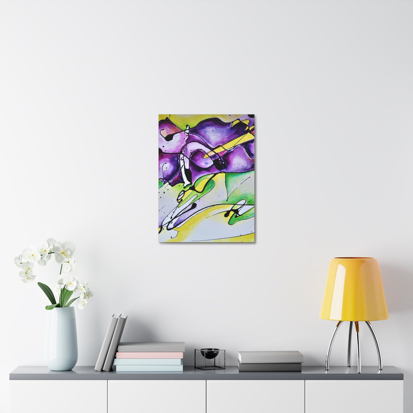 Purple Mountains Stretched Canvas