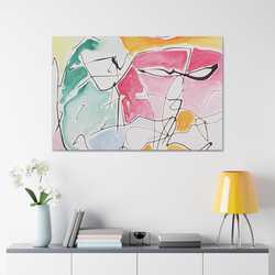 Abstract Face Canvas Gallery Wraps - Kia Day Design