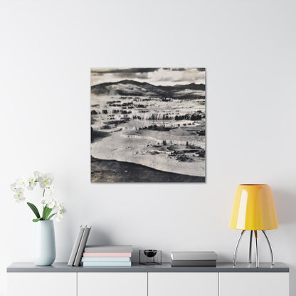 Springs at top of Jupiter Terrace Yellowstone Canvas Gallery Wraps 30″ x 30″ 1.25"
