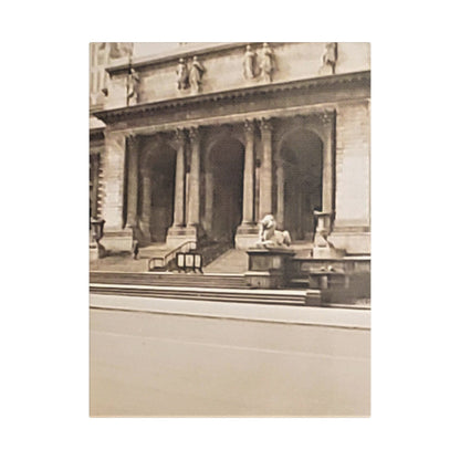 New York Public Library Satin Canvas Stretched