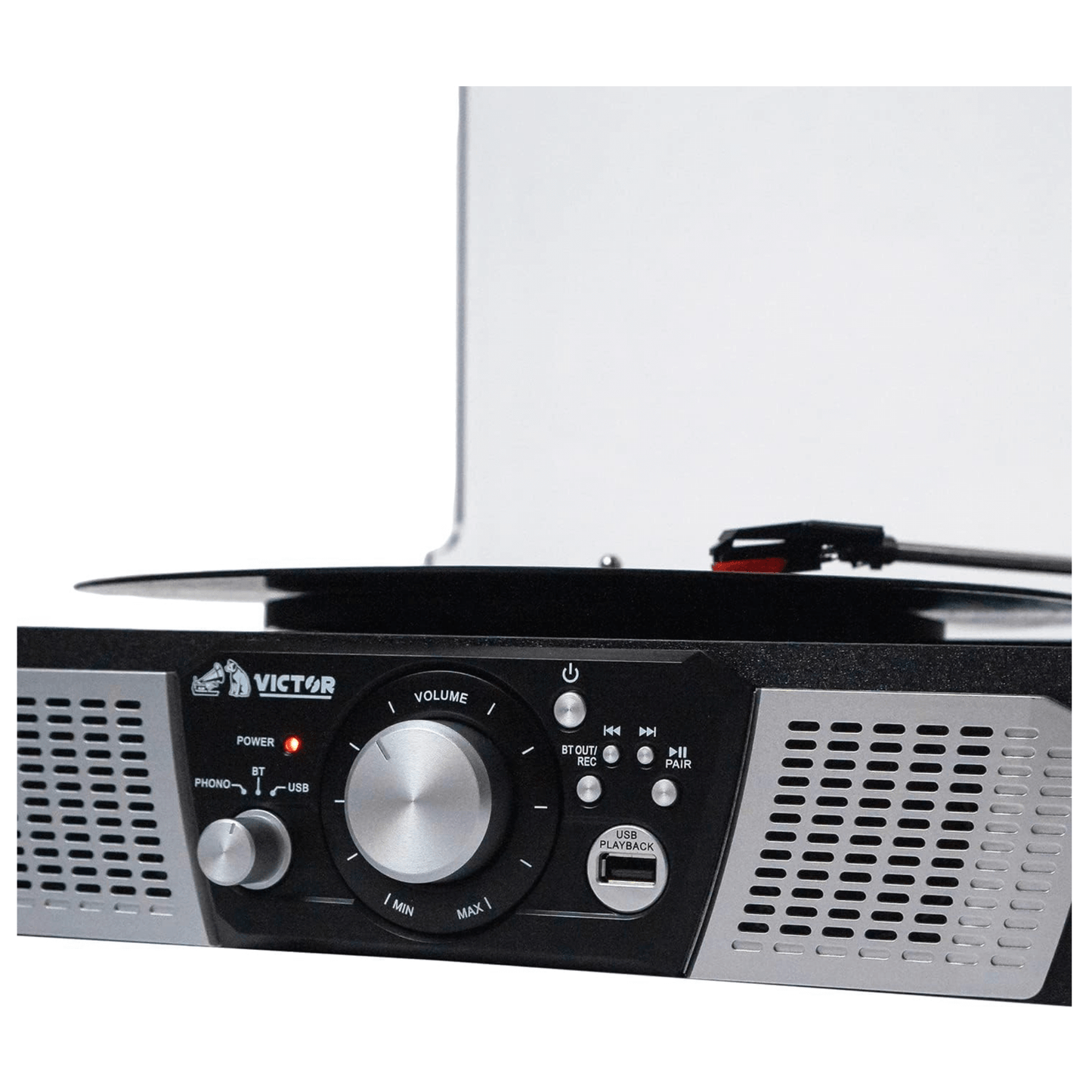 Victor Lakeshore 5-in-1 Hybrid BT Turntable System Black - Refurbished- Jupiter Gear Home- {{Product type}}