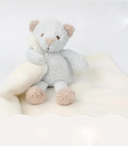 Teddy Bear Security Baby Blanket With Plush Toy