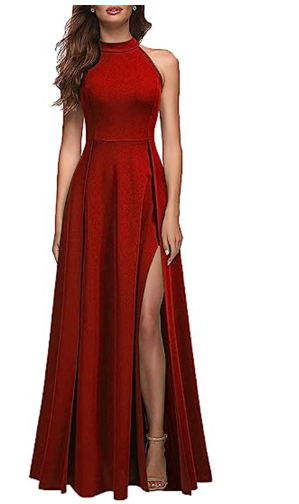Chic Womens Halter Party Dress - - dress