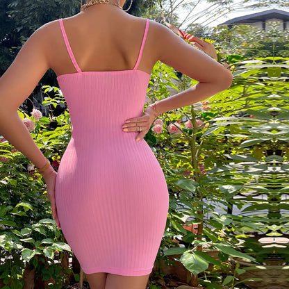2024 Barbie Pink Off-Shoulder Bodycon Party Dress