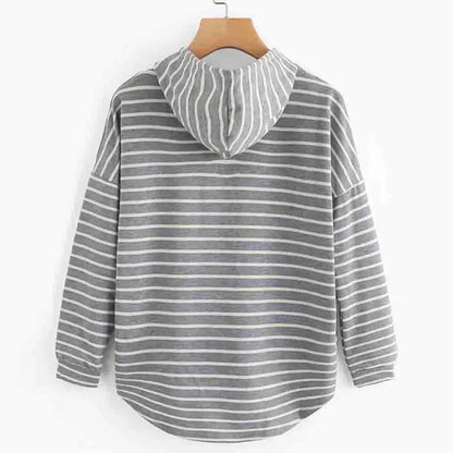Ladies Hooded Casual Long Sleeve Top - Kia Day Design