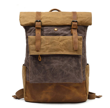 Vintage Canvas Backpack with Classic Design - Kia Day Design