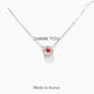 Red Heart Silver-Plated Necklace Kia Day Design