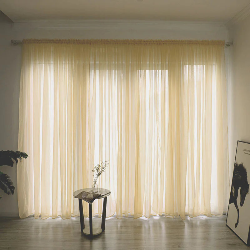 Solid Color Gauze Curtains - Kia Day Design