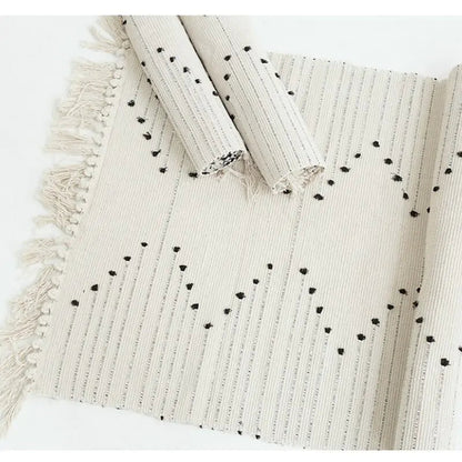 Floor Geometric Weave Thread Rug Kia Day Design