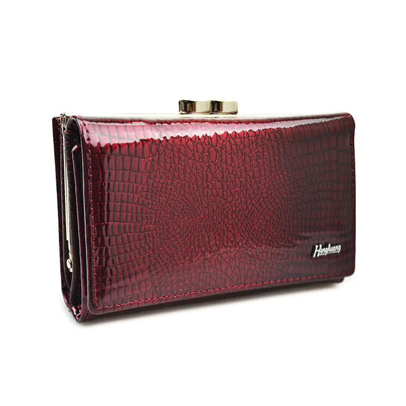 Genuine Leather Crocodile Wallet for Women Kia Day Design
