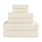6-Piece: Dan River Popcorn Cotton Bath Towel Set - Cream - Bath