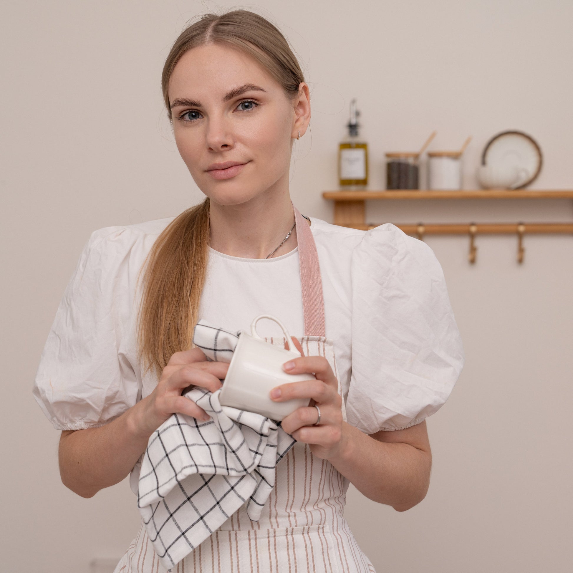 Stripe & Check Kitchen Towel Set - - Kitchen Towels