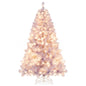 6/7.5 FT Pre-Lit Tinsel Christmas Tree Artificial Xmas Tree - S -