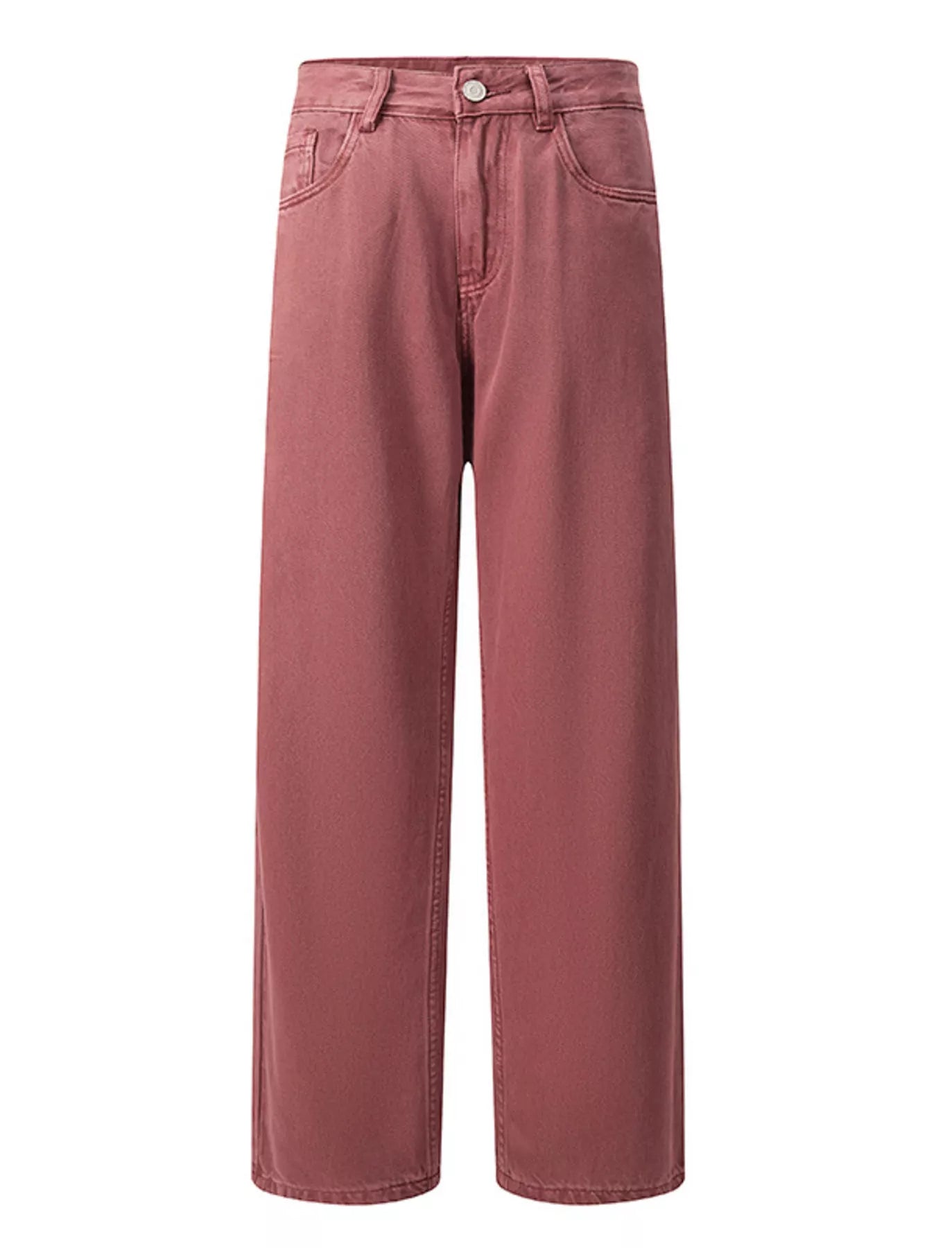 Men's Vintage Wash Wide Leg Jeans - -