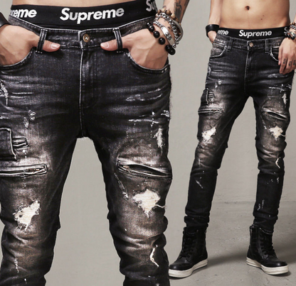 Riders Edge Distressed Denim - 32 - jeans