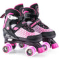 SULIFEEL Roller Skates Adjustable Quad Skates with Light up Wheels - Rose Red Medium - Big Kid - skates