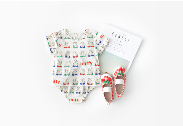 Playful Pals Kids Outfit Set - White rabbit 90cm - onesie