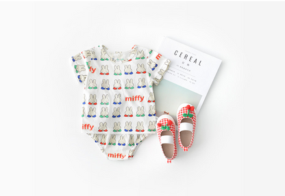 Playful Pals Kids Outfit Set - White rabbit 90cm - onesie