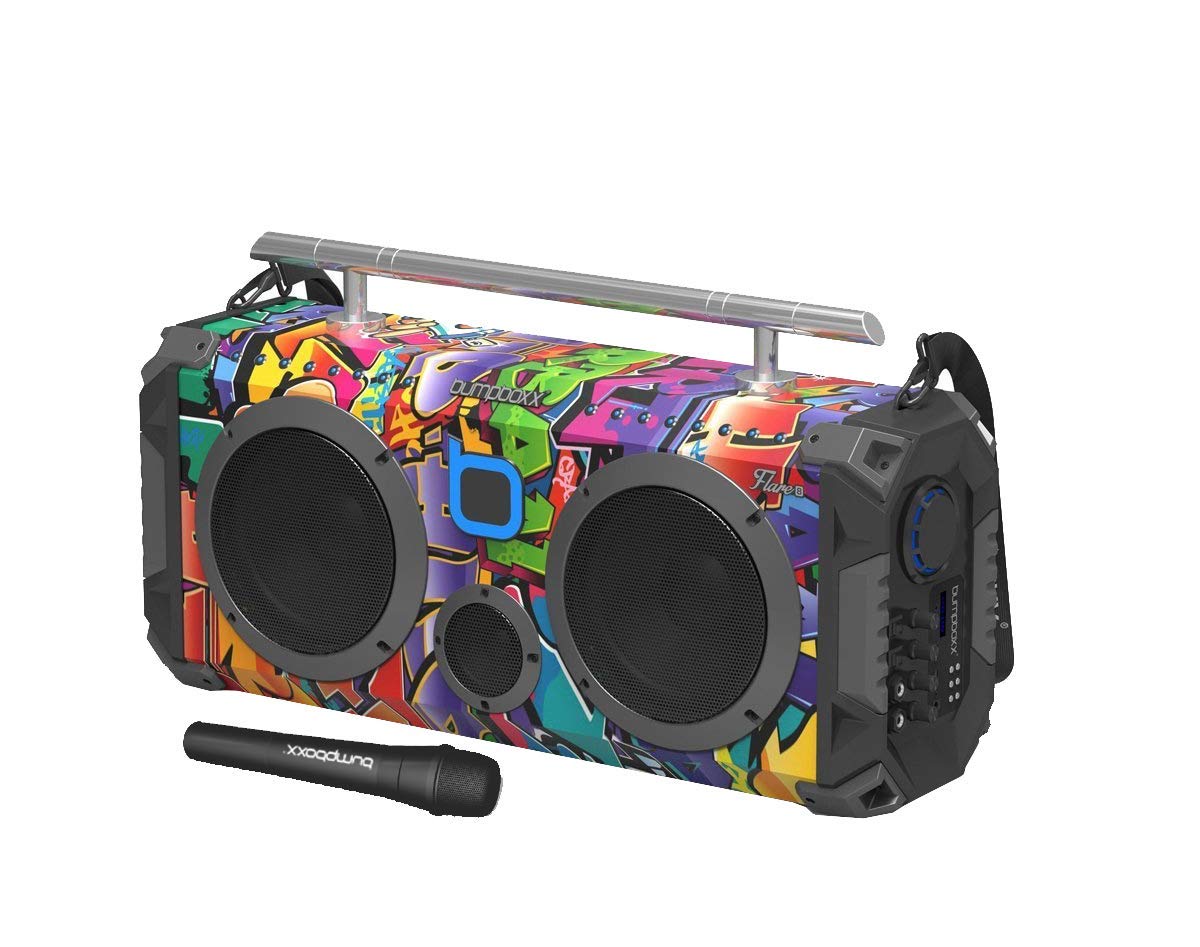 Bumpboxx Bluetooth Portable Speaker Boombox Flare 8 NYC Graffiti Retro Boombox Speaker - - radio