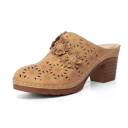 Womens PU Leather Round Head Slip-On Clogs Shoes - Auburn 36 - Shoes