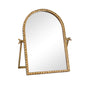 ELEGANCE Arched Vanity Mirror - Antique Golden Makeup Mirror - Antique Gold Arched-Beaded - Mirror