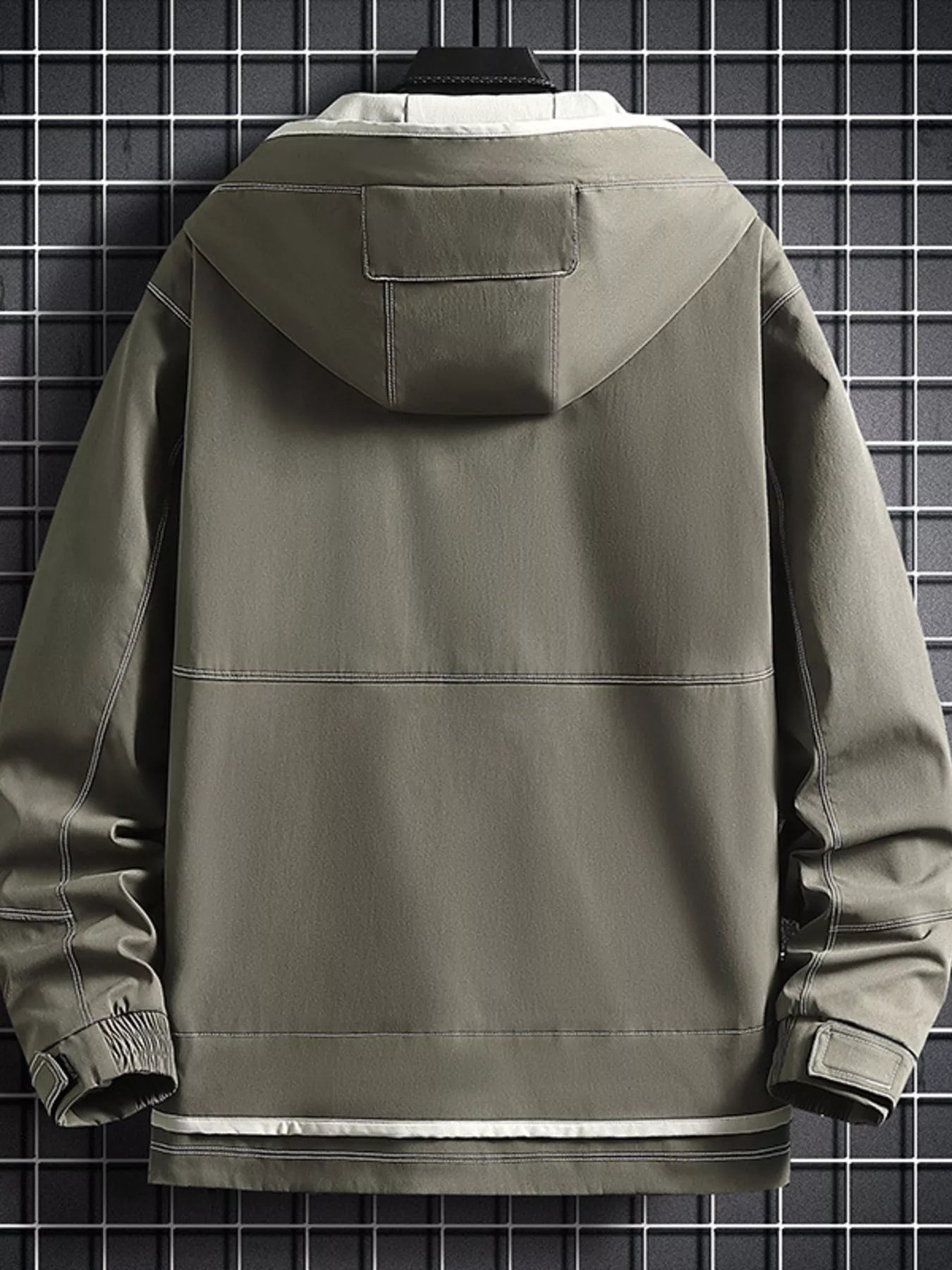 Men's Plus Size Hooded Casual Lightweight Jacket - -