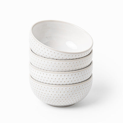 FOBENTA Household Ceramic Bowls - Microwave Safe Set of 4 - - bowl
