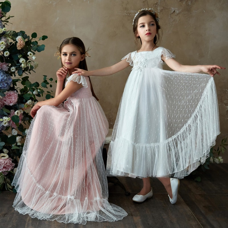 Flower Girl Dress for Girls - Princess Gown Outfit - - dress