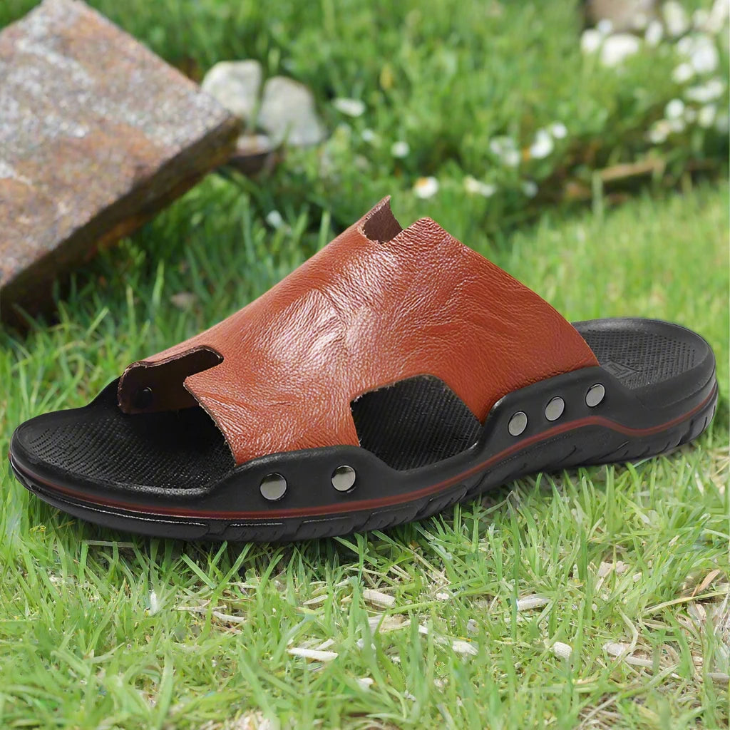 Leather Shoes Men Summer Sandals