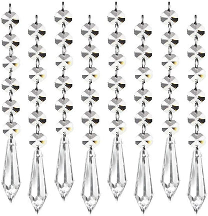 Glass Crystal Triangle Prism Bead Curtain 1string with 1 metre long Clear